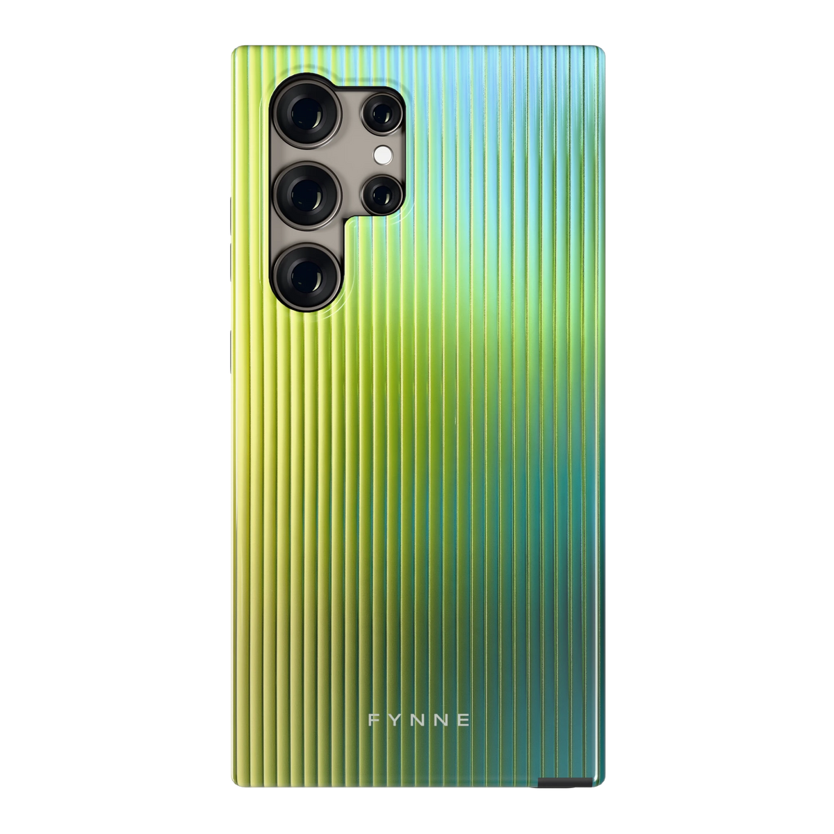 Geribbelde kleurgloed hoesje voor Galaxy S24 Ultra, achterkant