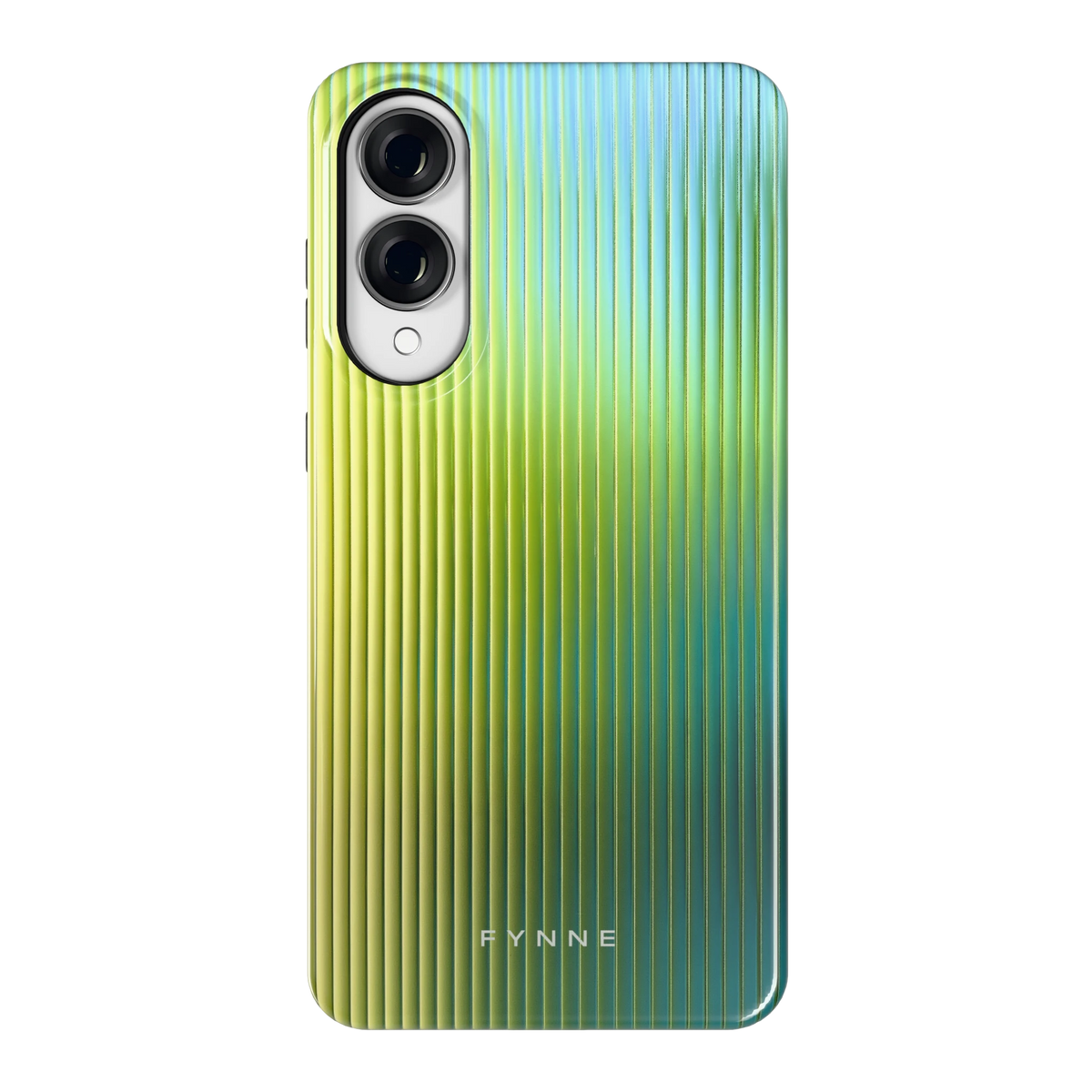 Geribbelde kleurgloed hoesje voor Galaxy S25 Edge, achterkant