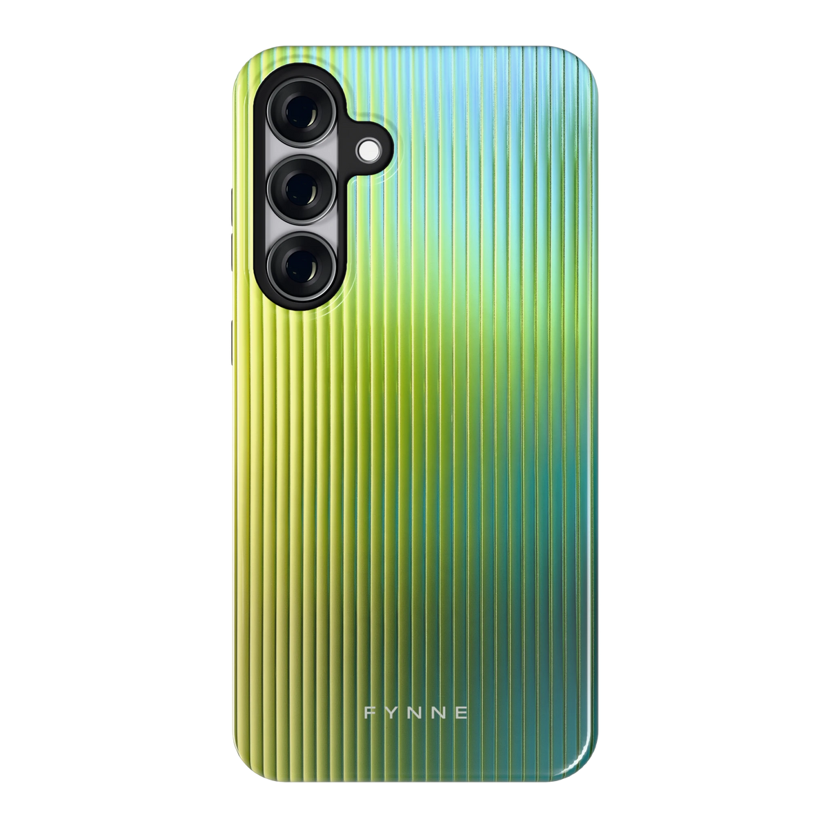 Geribbelde kleurgloed hoesje voor Galaxy S25+, achterkant
