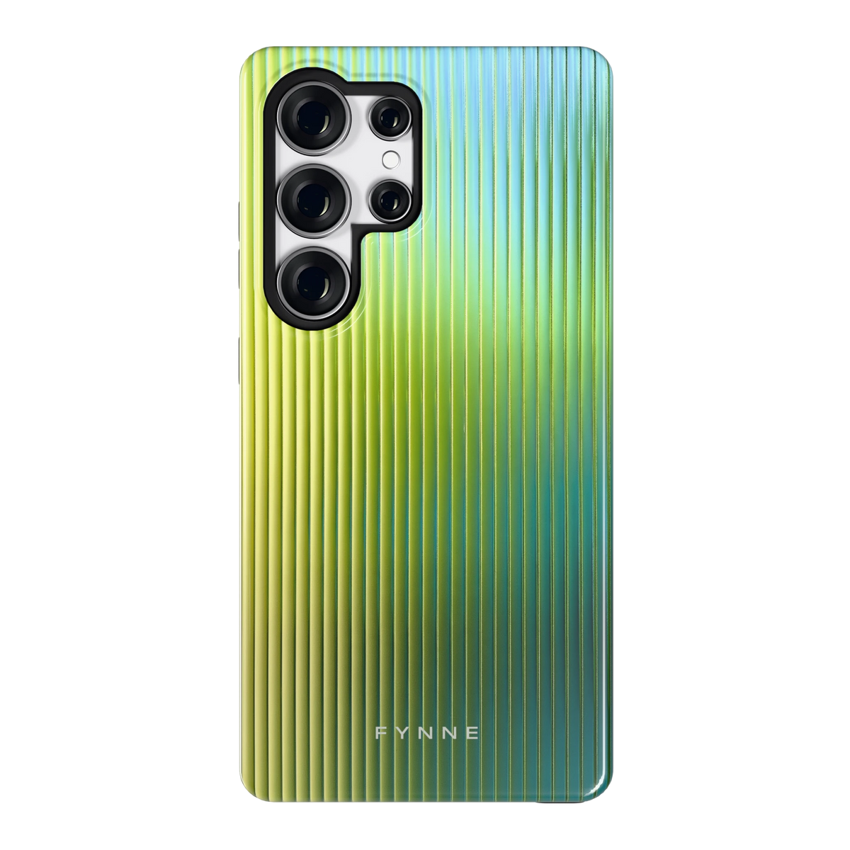 Geribbelde kleurgloed hoesje voor Galaxy S25 Ultra, achterkant