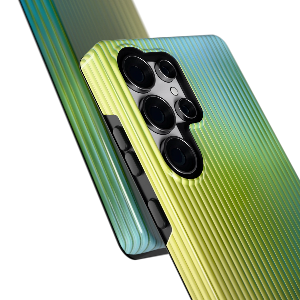 Geribbelde kleurgloed hoesje voor Galaxy S25 Ultra, close-up