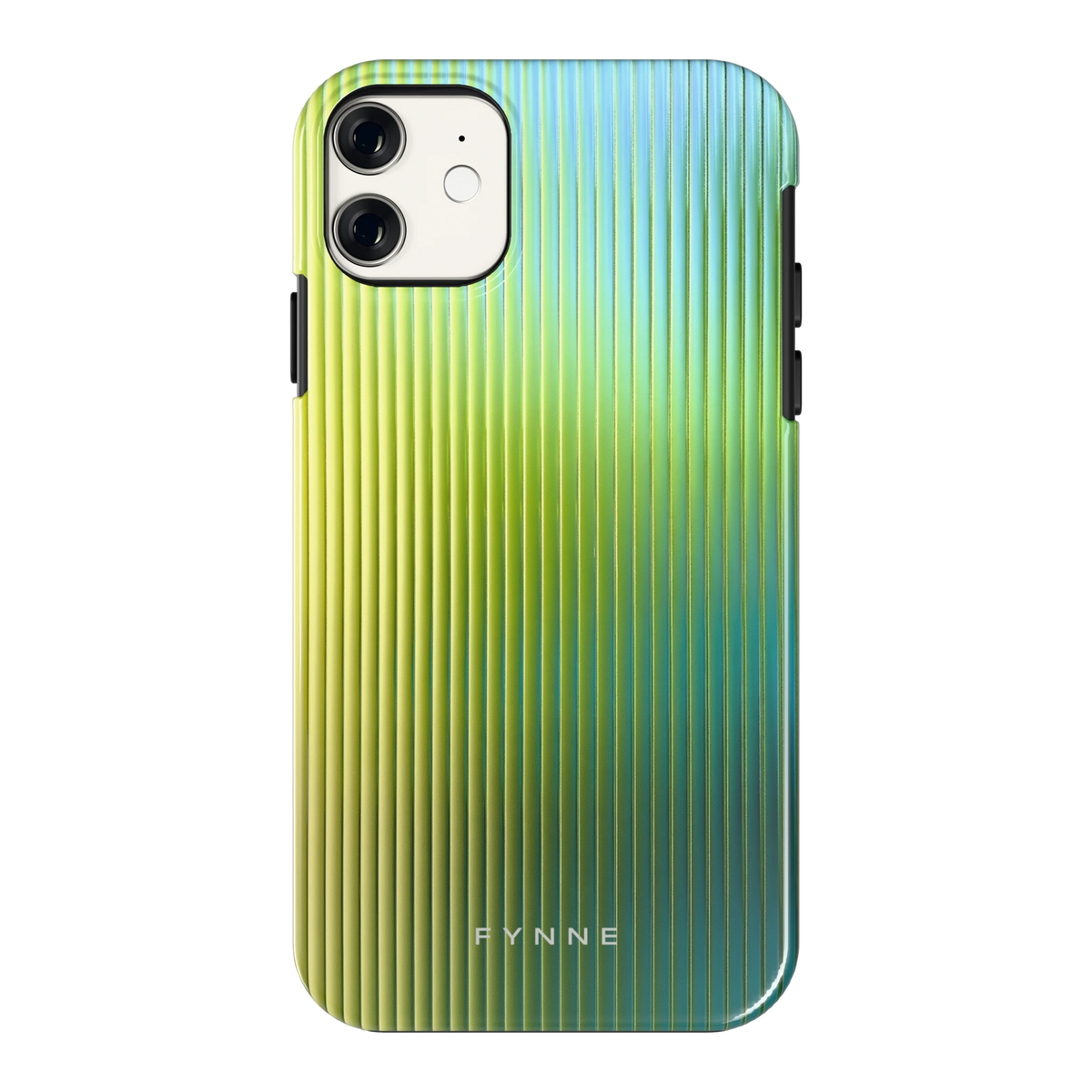 Geribbelde kleurgloed hoesje voor iPhone 11, achterkant