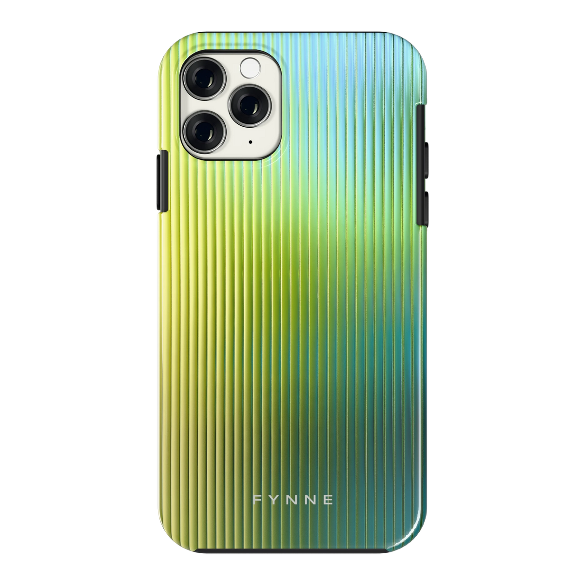 Geribbelde kleurgloed hoesje voor iPhone 11 Pro, achterkant