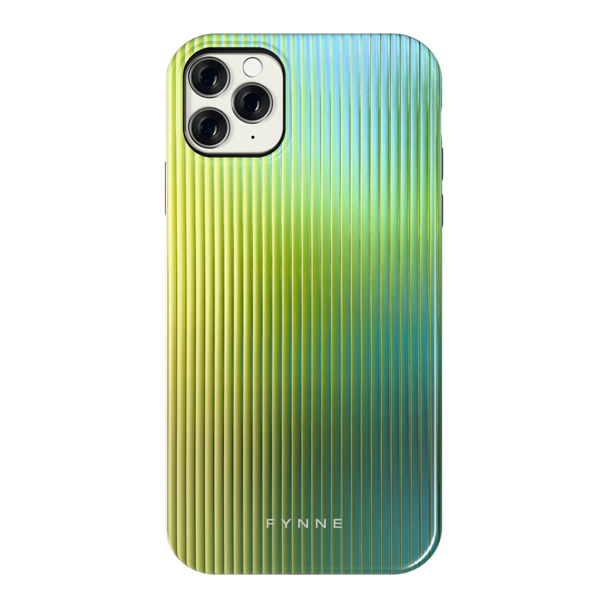 Geribbelde kleurgloed hoesje voor iPhone 11 Pro Max, achterkant
