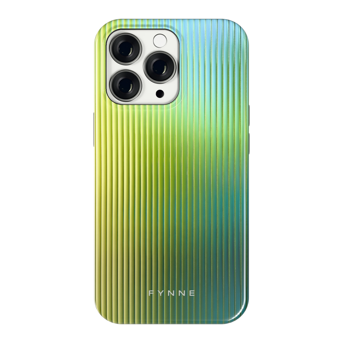 Geribbelde kleurgloed hoesje voor iPhone 13 Pro, achterkant