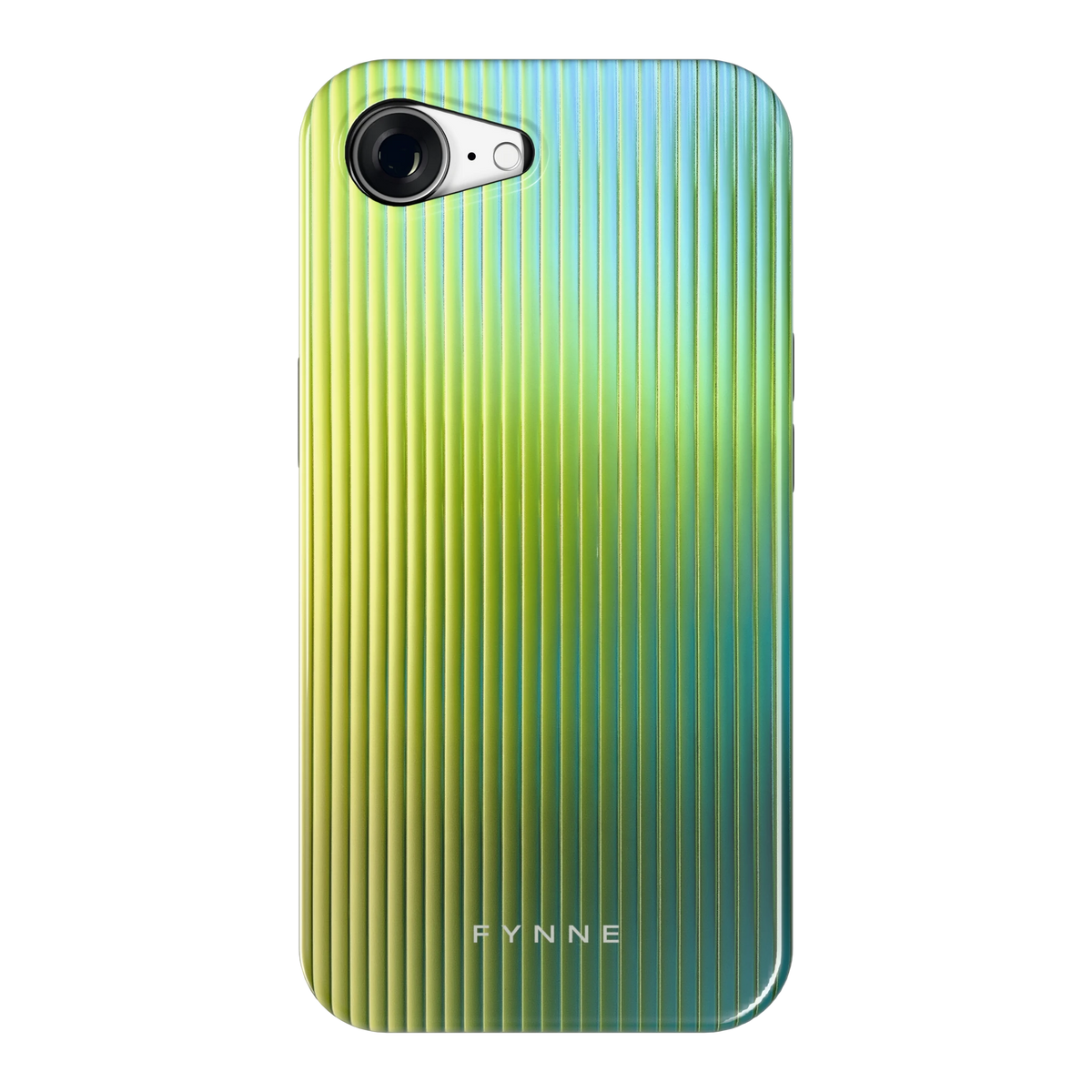 Geribbelde kleurgloed hoesje voor iPhone 16e, achterkant