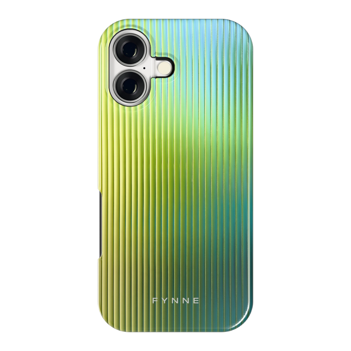 Geribbelde kleurgloed hoesje voor iPhone 17, achterkant