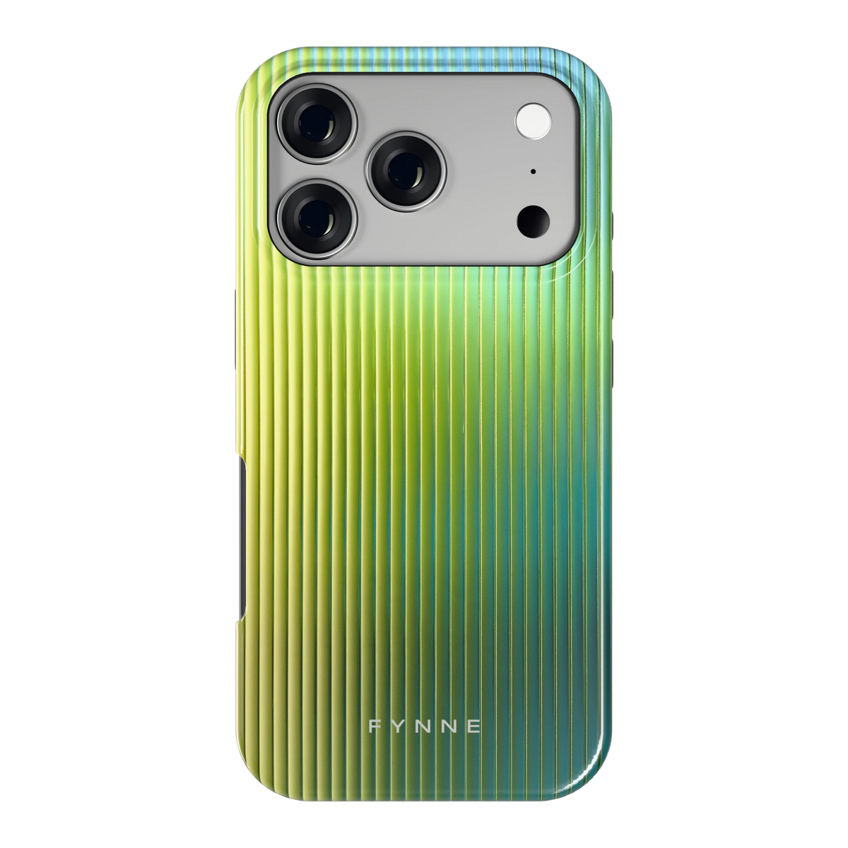 Geribbelde kleurgloed hoesje voor iPhone 17 Pro, achterkant