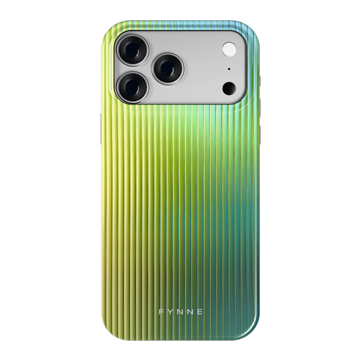 Geribbelde kleurgloed hoesje voor iPhone 18 Pro Max, achterkant