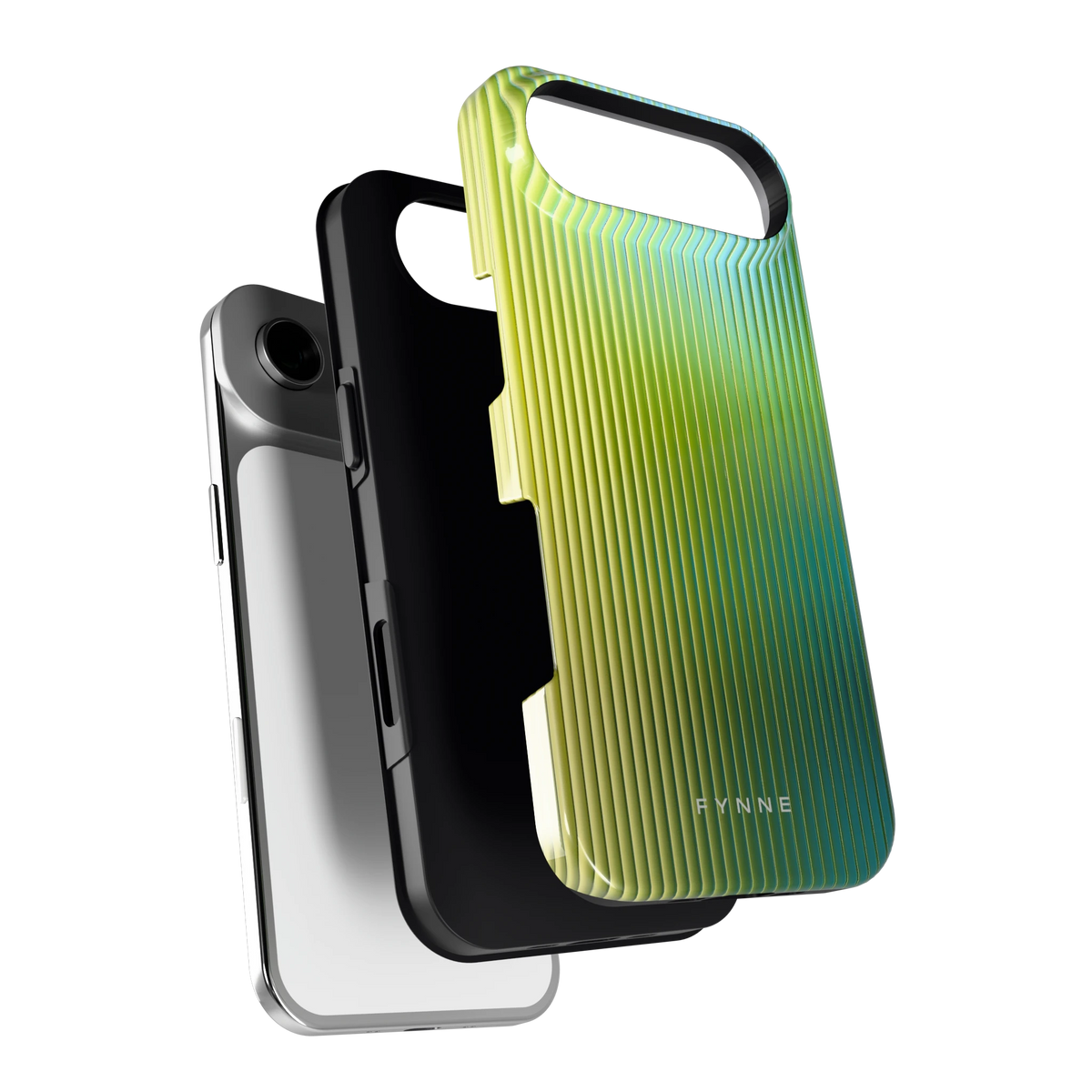 Geribbelde kleurgloed hoesje voor iPhone Air, los van de telefoon