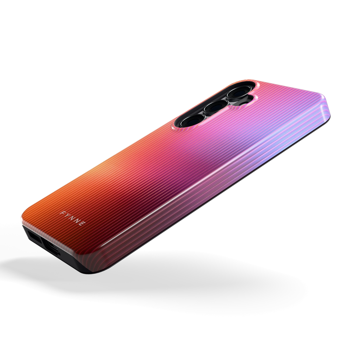 Geribbeld Gloed hoesje voor Galaxy S25, schuin