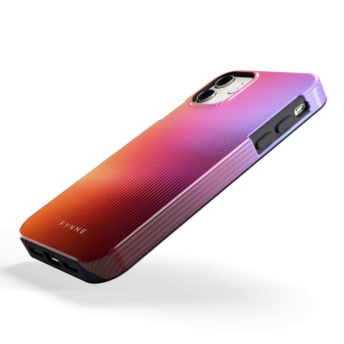 Geribbeld Gloed hoesje voor iPhone 11, schuin