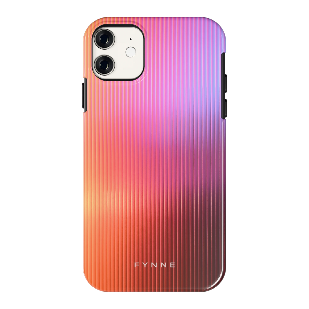 Geribbeld Gloed hoesje voor iPhone 11, achterkant