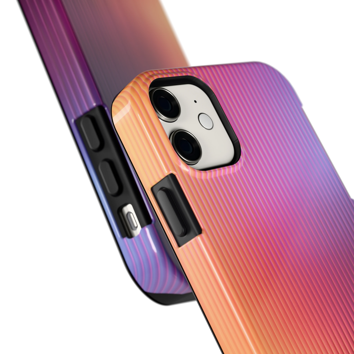 Geribbeld Gloed hoesje voor iPhone 11, close-up