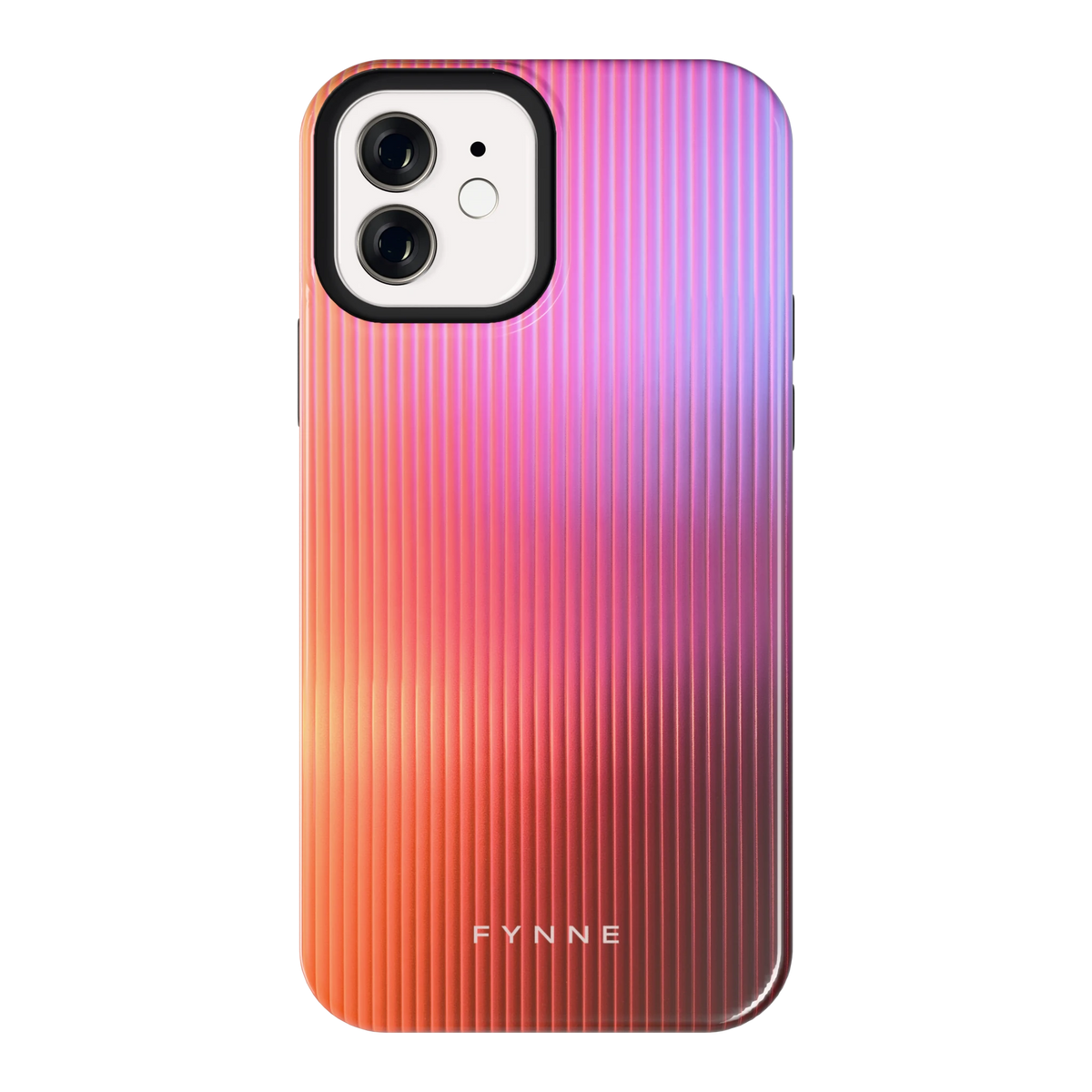 Geribbeld Gloed hoesje voor iPhone 12, achterkant