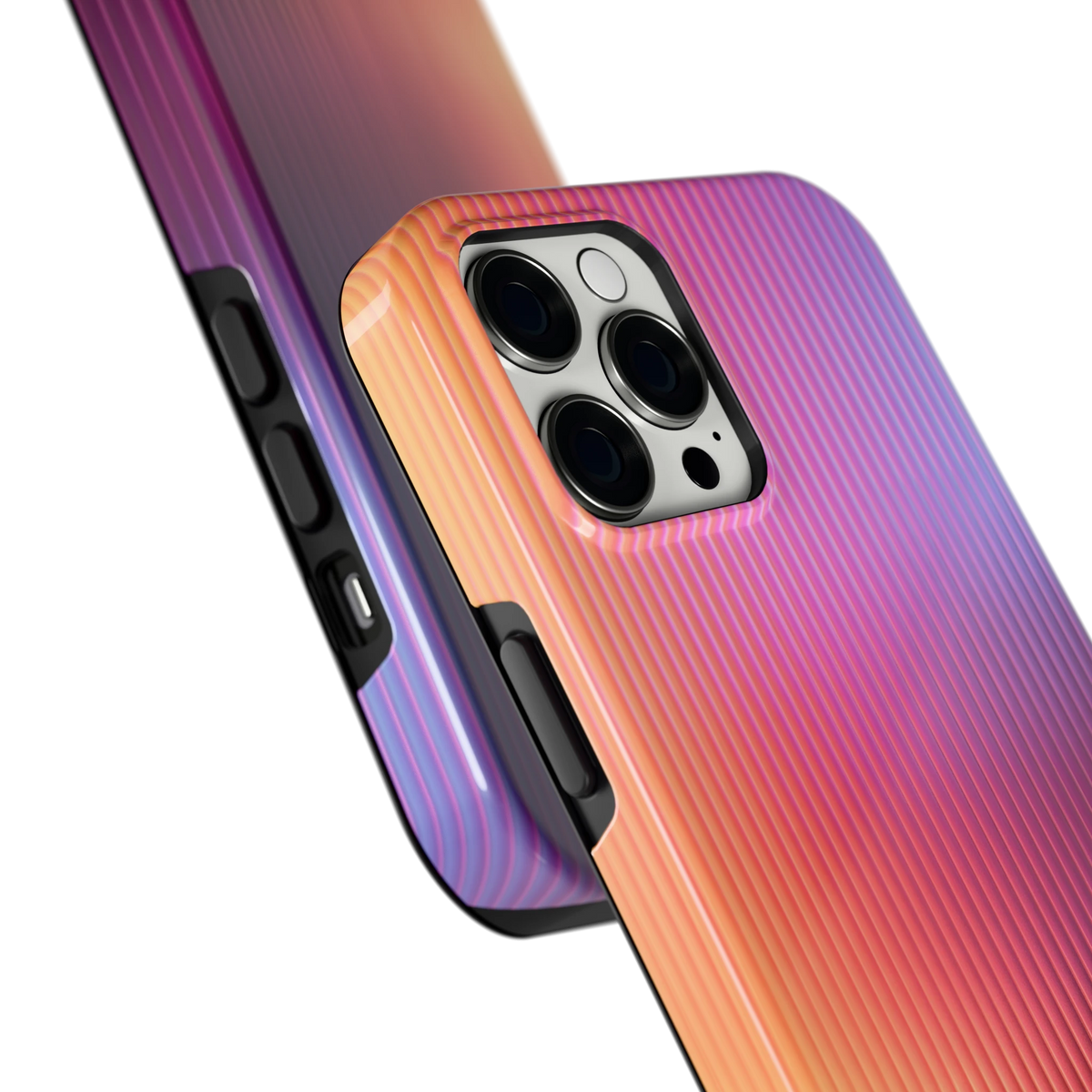 Geribbeld Gloed hoesje voor iPhone 12 Pro Max, close-up