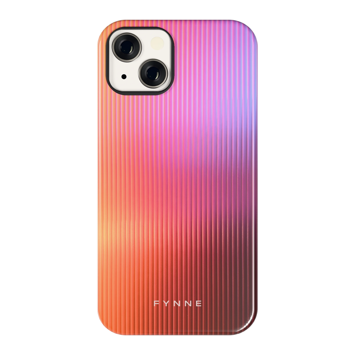 Geribbeld Gloed hoesje voor iPhone 13, achterkant