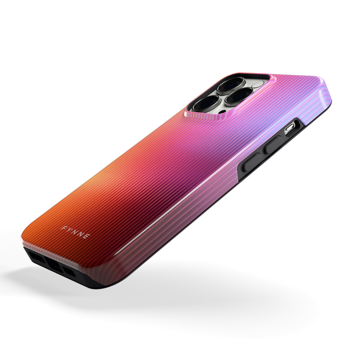 Geribbeld Gloed hoesje voor iPhone 13 Pro, schuin