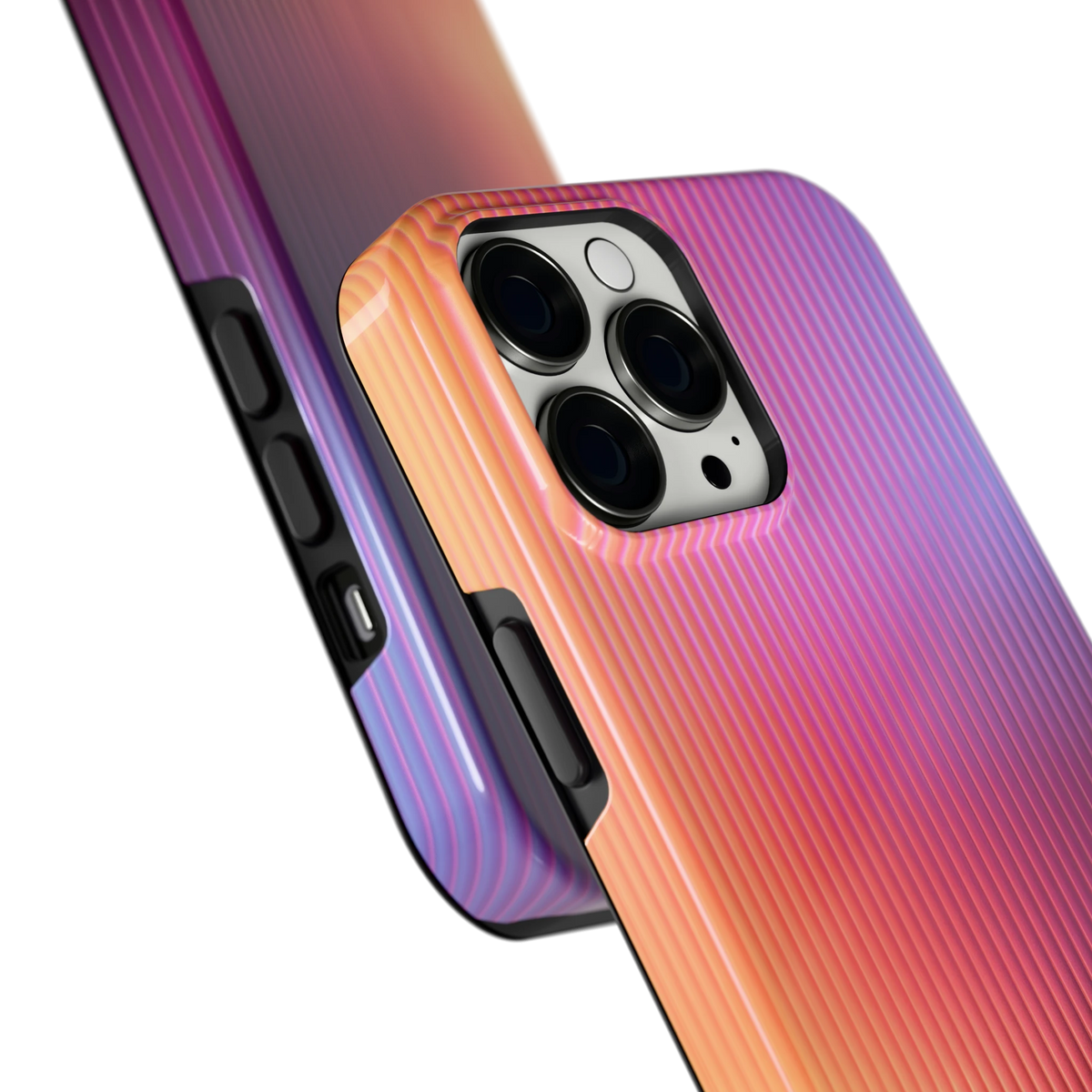 Geribbeld Gloed hoesje voor iPhone 13 Pro Max, close-up