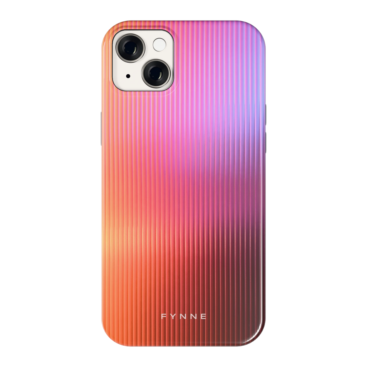 Geribbeld Gloed hoesje voor iPhone 14 Plus, achterkant
