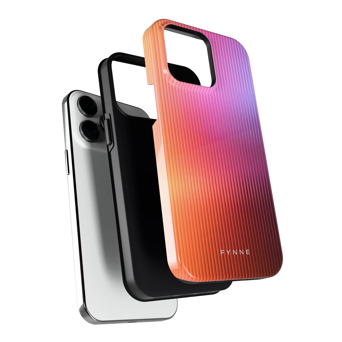 Geribbeld Gloed hoesje voor iPhone 14 Pro Max, los van de telefoon
