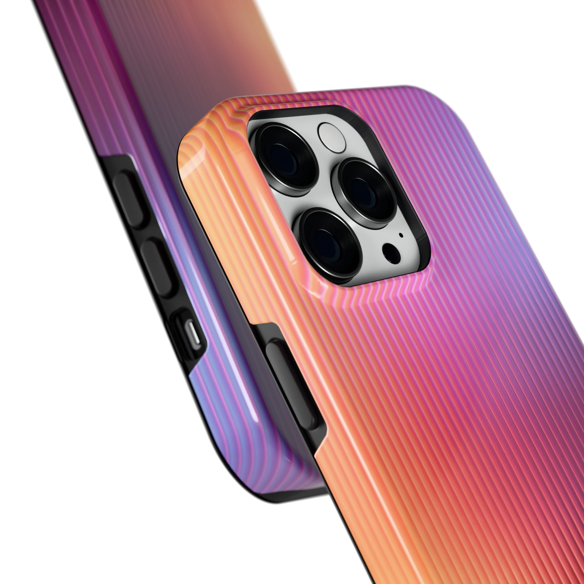 Geribbeld Gloed hoesje voor iPhone 14 Pro Max, close-up