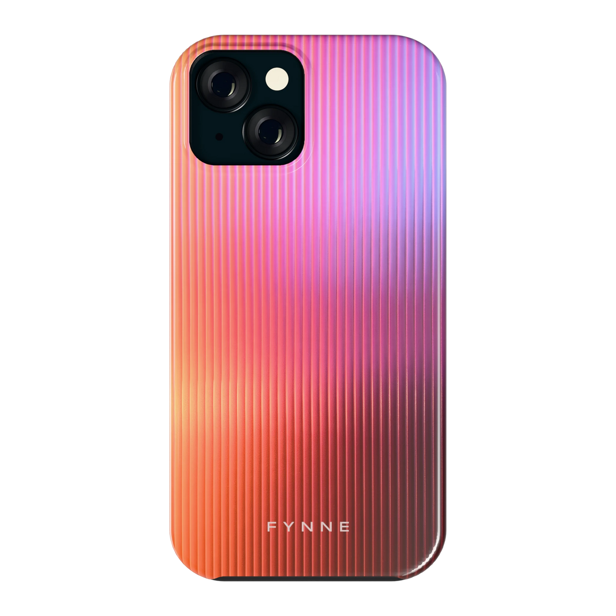 Geribbeld Gloed hoesje voor iPhone 15, achterkant