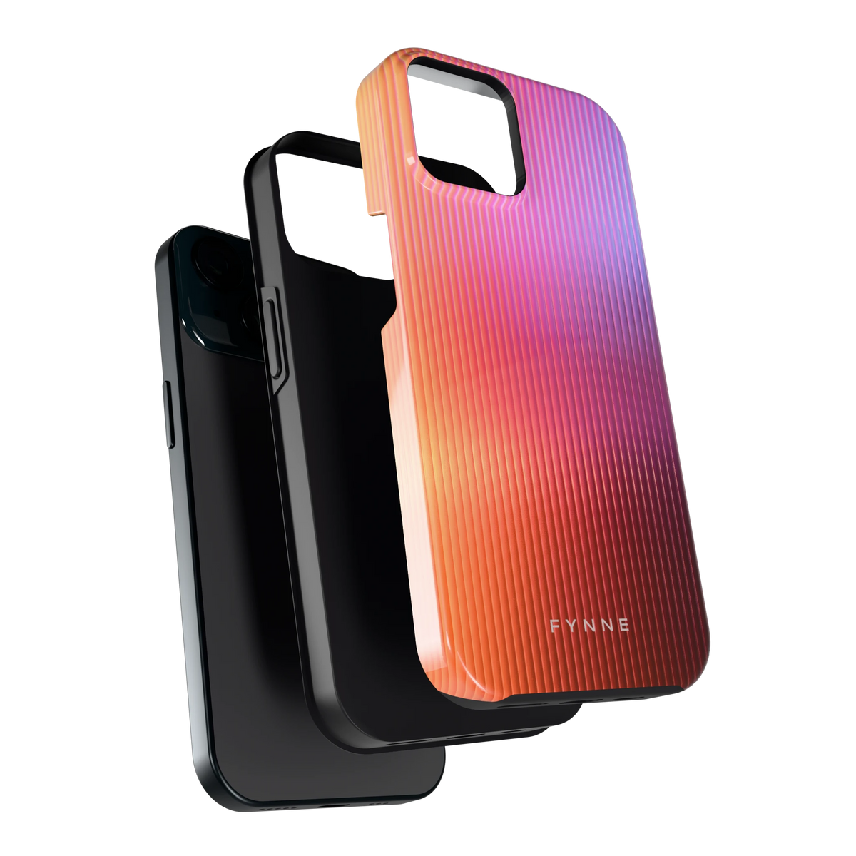 Geribbeld Gloed hoesje voor iPhone 15, los van de telefoon
