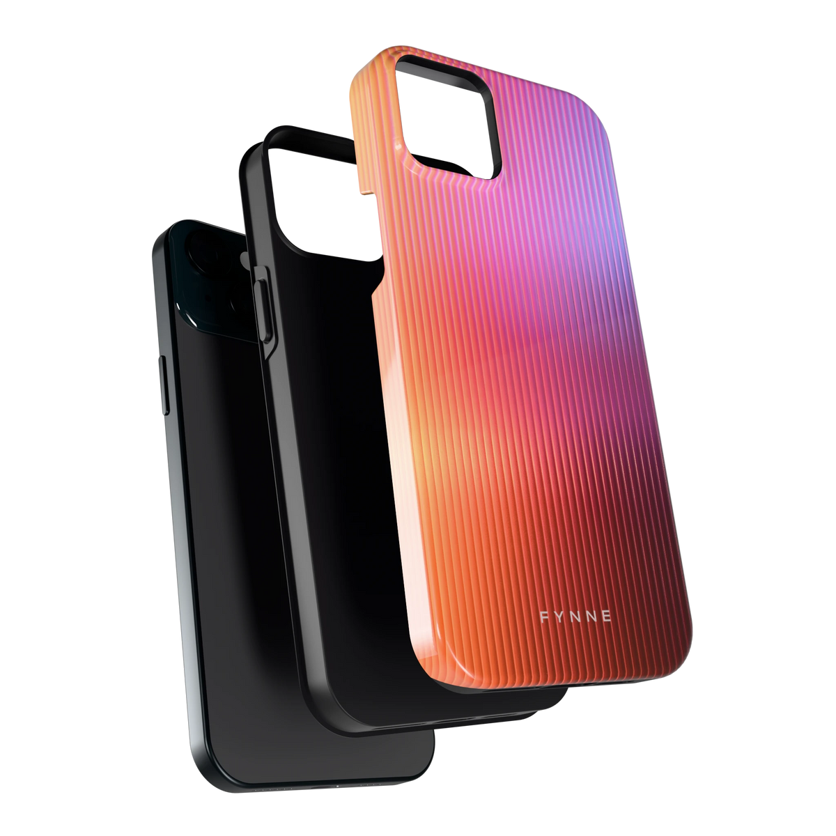 Geribbeld Gloed hoesje voor iPhone 15 Plus, los van de telefoon