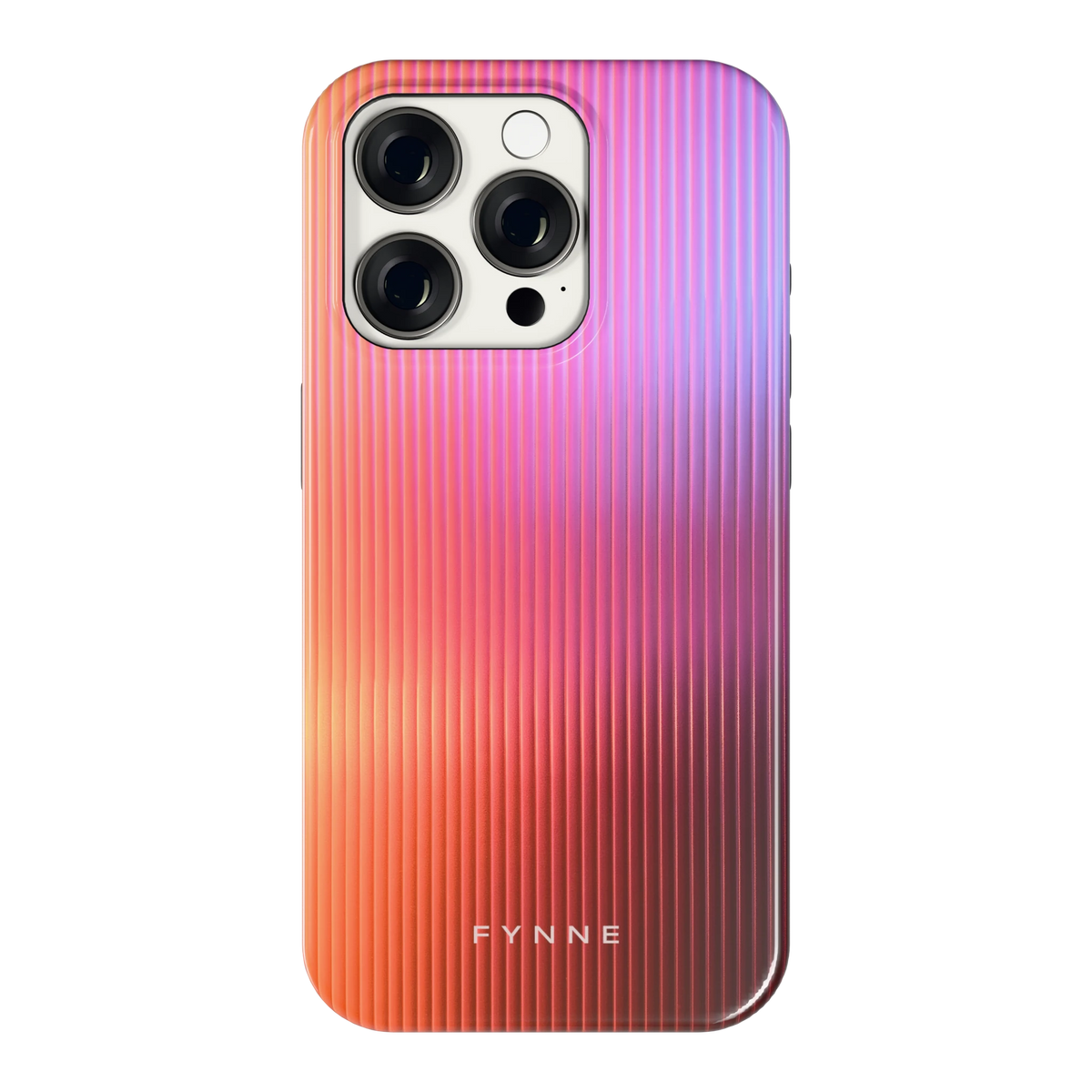 Geribbeld Gloed hoesje voor iPhone 15 Pro, achterkant