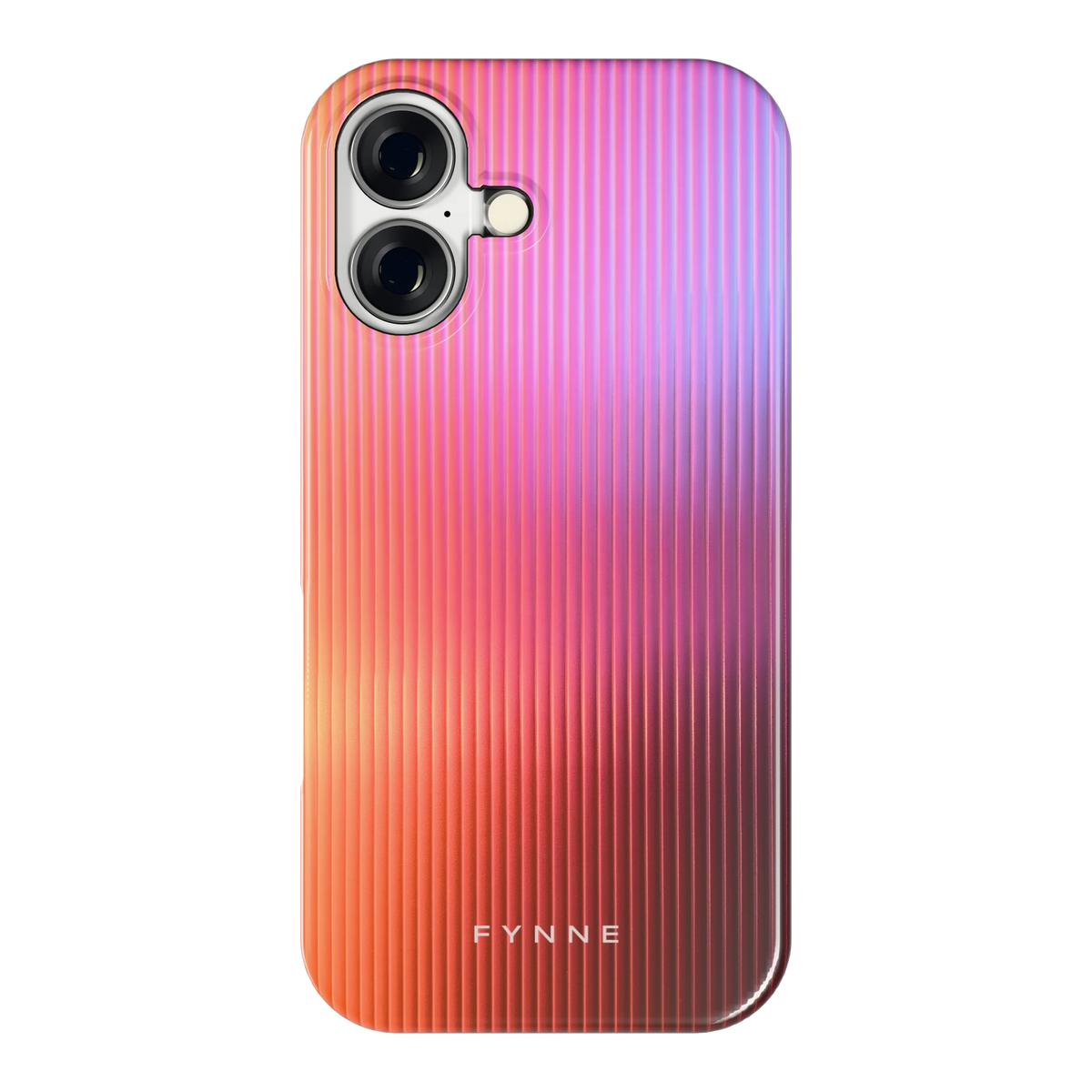 Geribbeld Gloed hoesje voor iPhone 16, achterkant