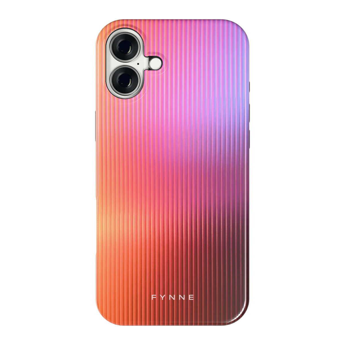 Geribbeld Gloed hoesje voor iPhone 16 Plus, achterkant