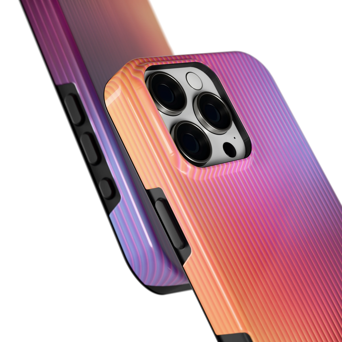 Geribbeld Gloed hoesje voor iPhone 16 Pro Max, close-up