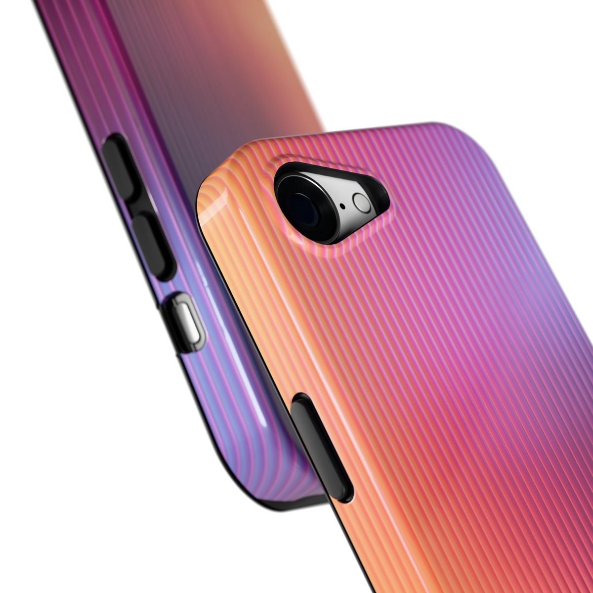Geribbeld Gloed hoesje voor iPhone 16e, close-up