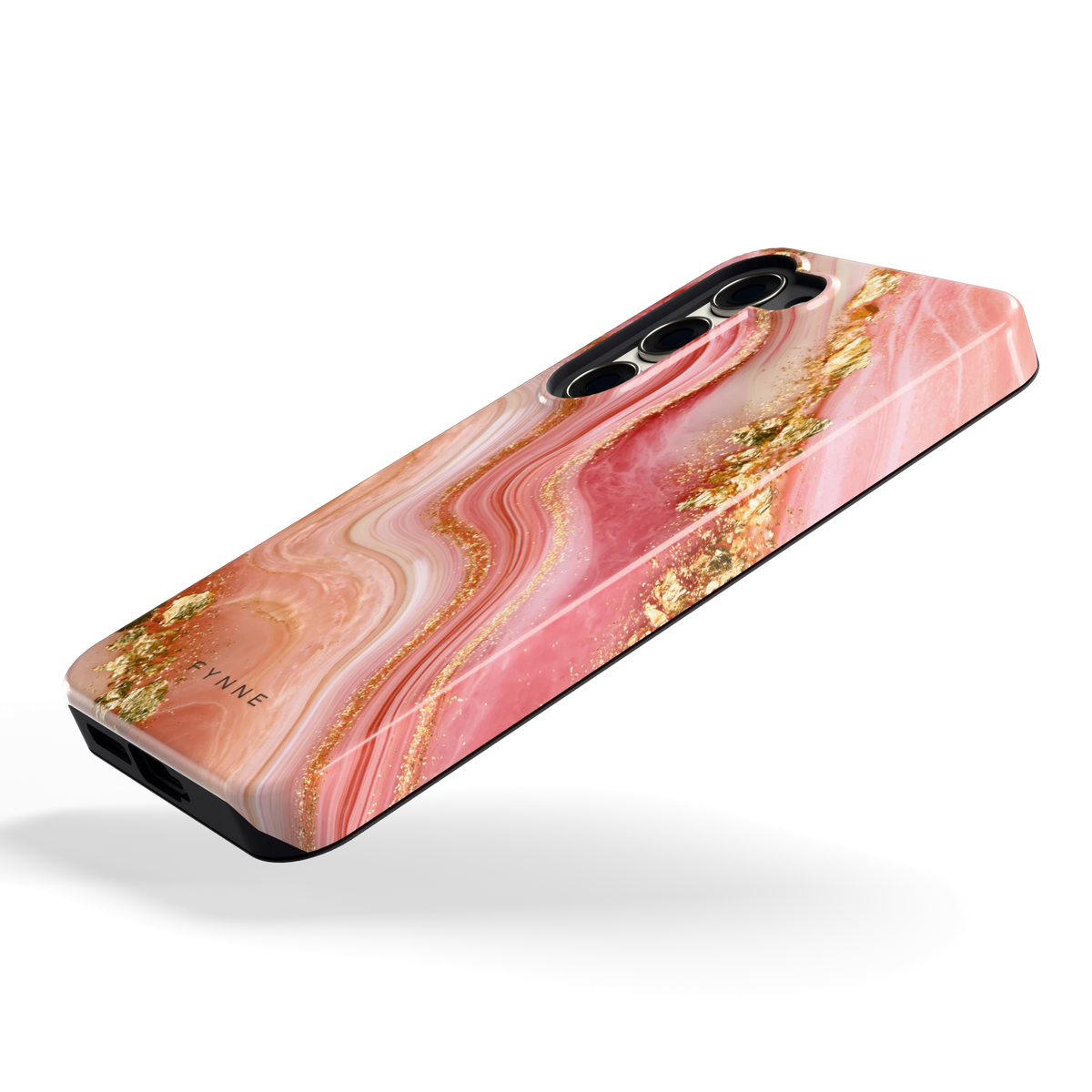 Roségouden Agaat hoesje voor Galaxy S23, schuin