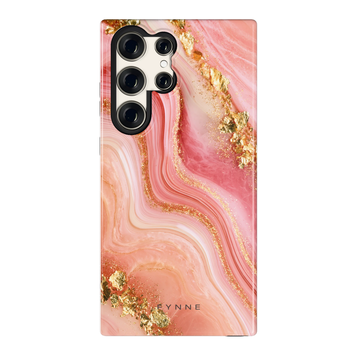 Roségouden Agaat hoesje voor Galaxy S23 Ultra, achterkant