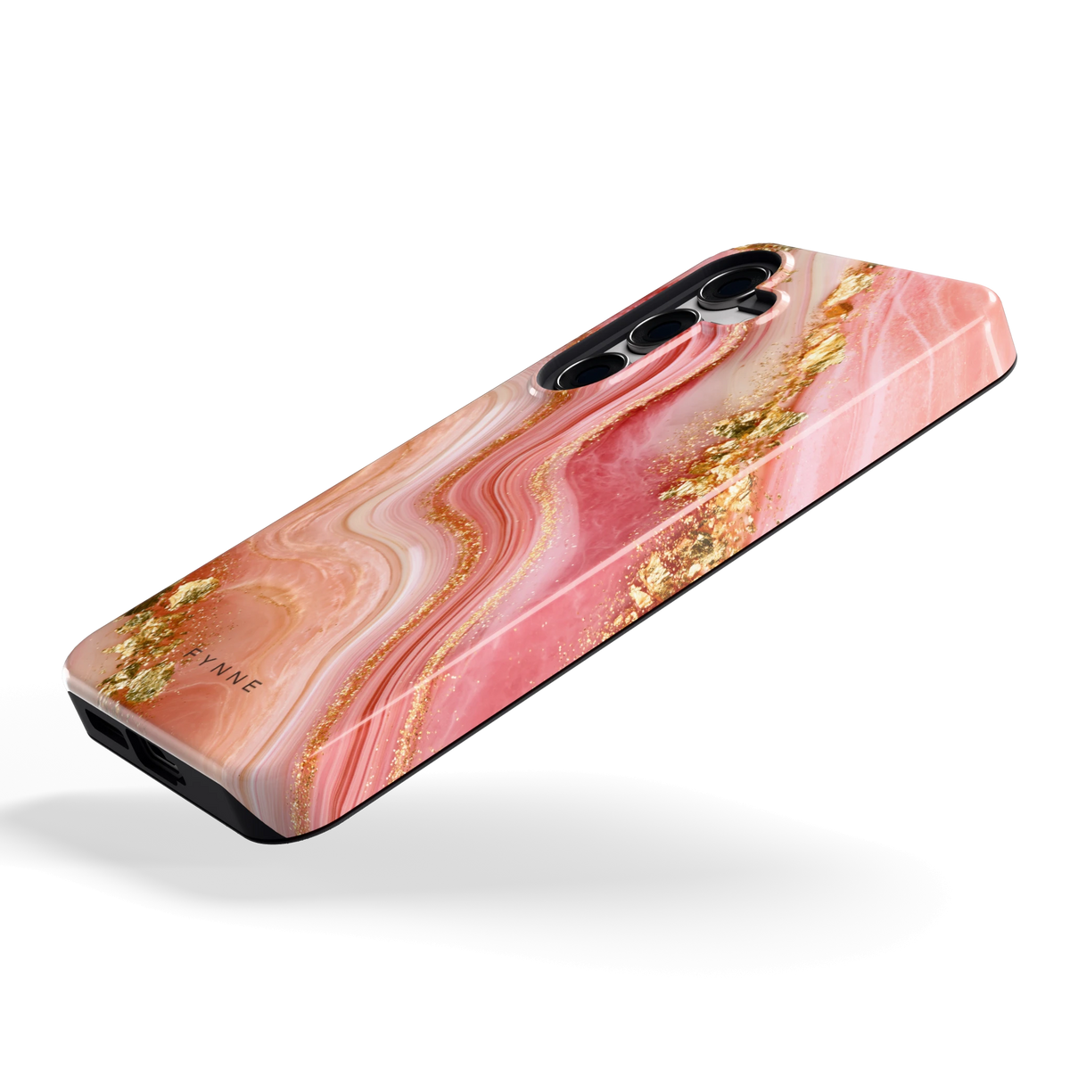 Roségouden Agaat hoesje voor Galaxy S24, schuin