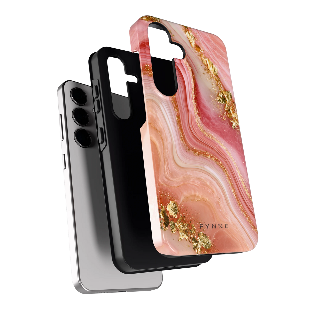 Roségouden Agaat hoesje voor Galaxy S24, los van de telefoon