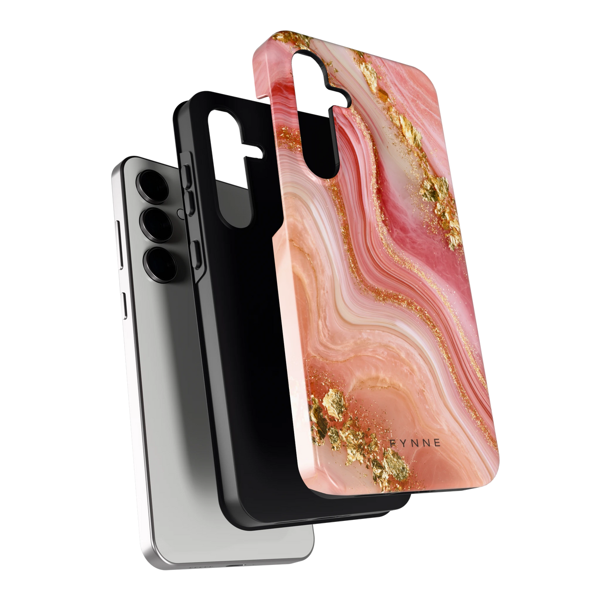 Roségouden Agaat hoesje voor Galaxy S24 FE, los van de telefoon