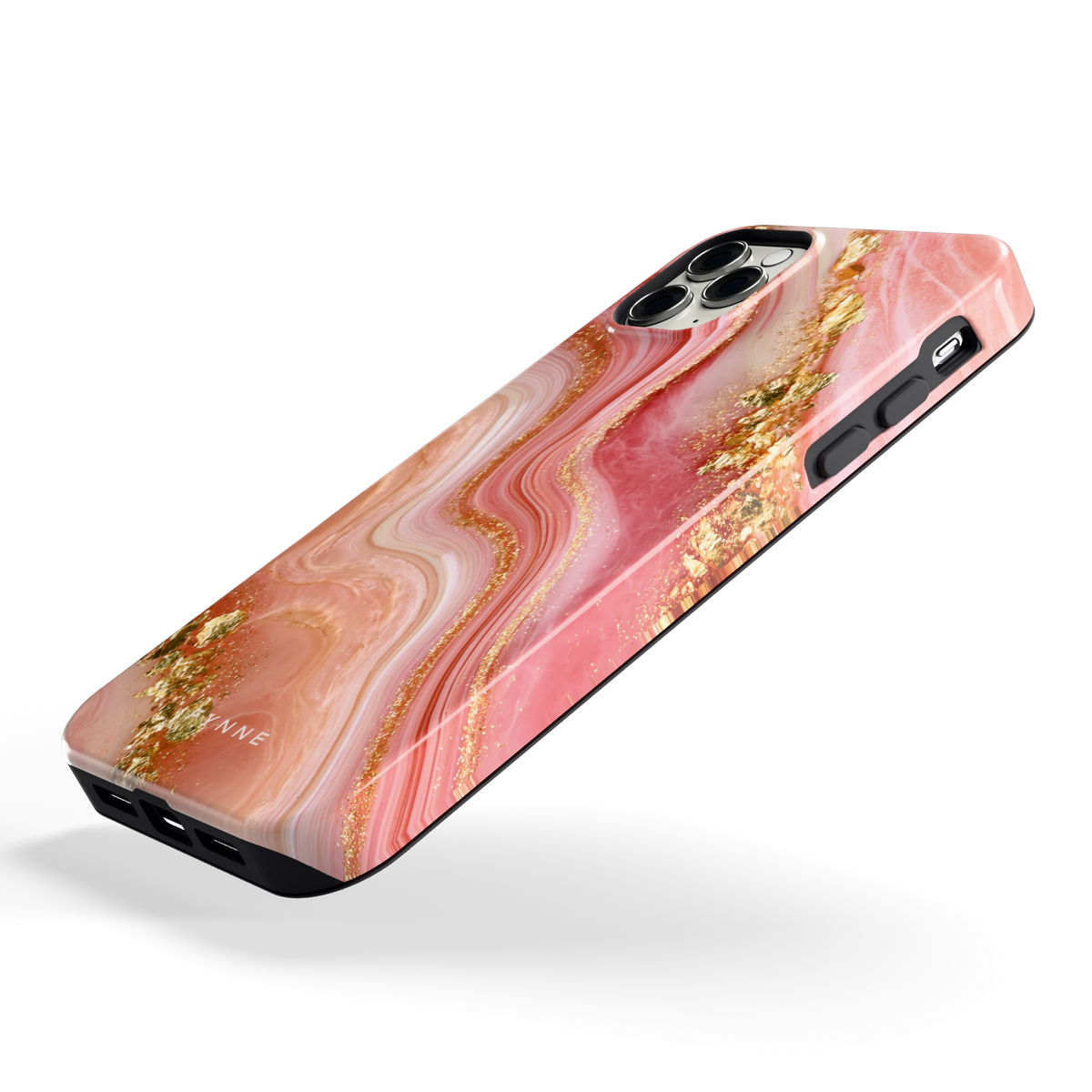 Roségouden Agaat hoesje voor iPhone 11 Pro Max, schuin