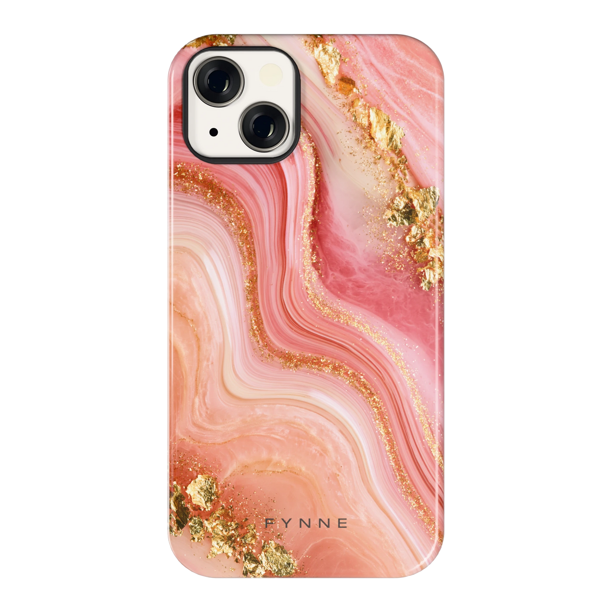 Roségouden Agaat hoesje voor iPhone 13, achterkant