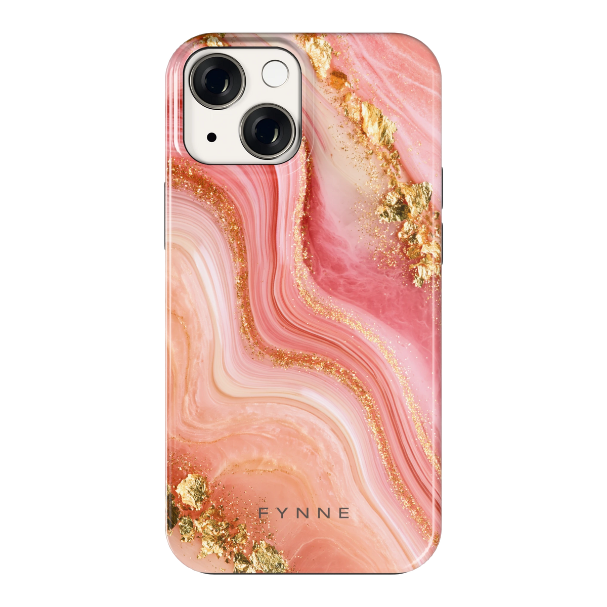 Roségouden Agaat hoesje voor iPhone 13 mini, achterkant