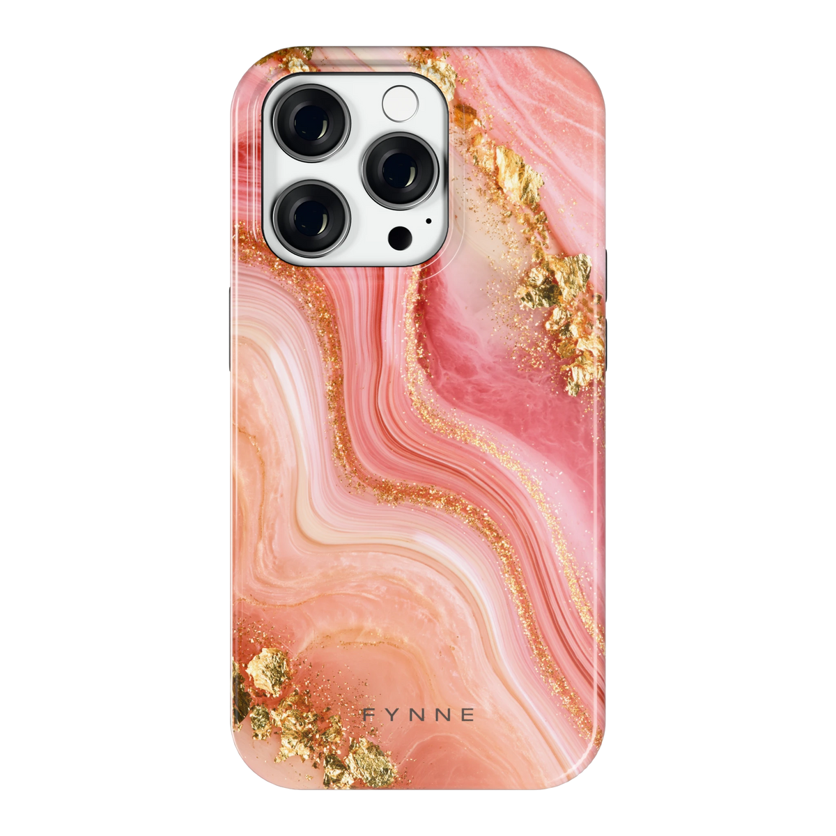 Roségouden Agaat hoesje voor iPhone 14 Pro, achterkant