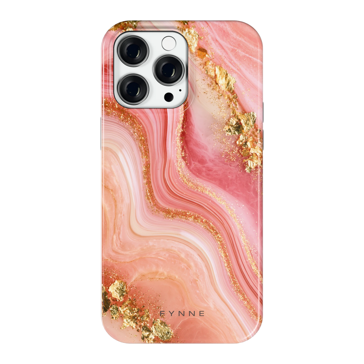 Roségouden Agaat hoesje voor iPhone 14 Pro Max, achterkant