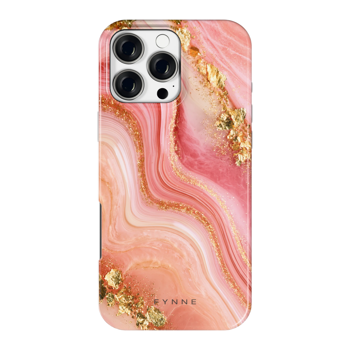Roségouden Agaat hoesje voor iPhone 16 Pro Max, achterkant