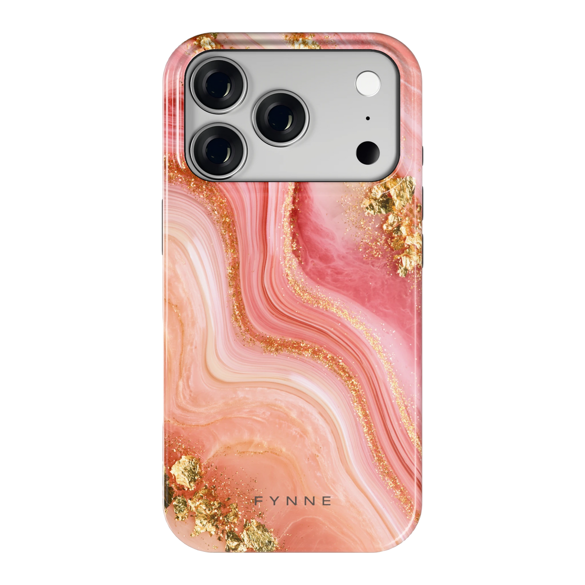Roségouden Agaat hoesje voor iPhone 18 Pro, achterkant