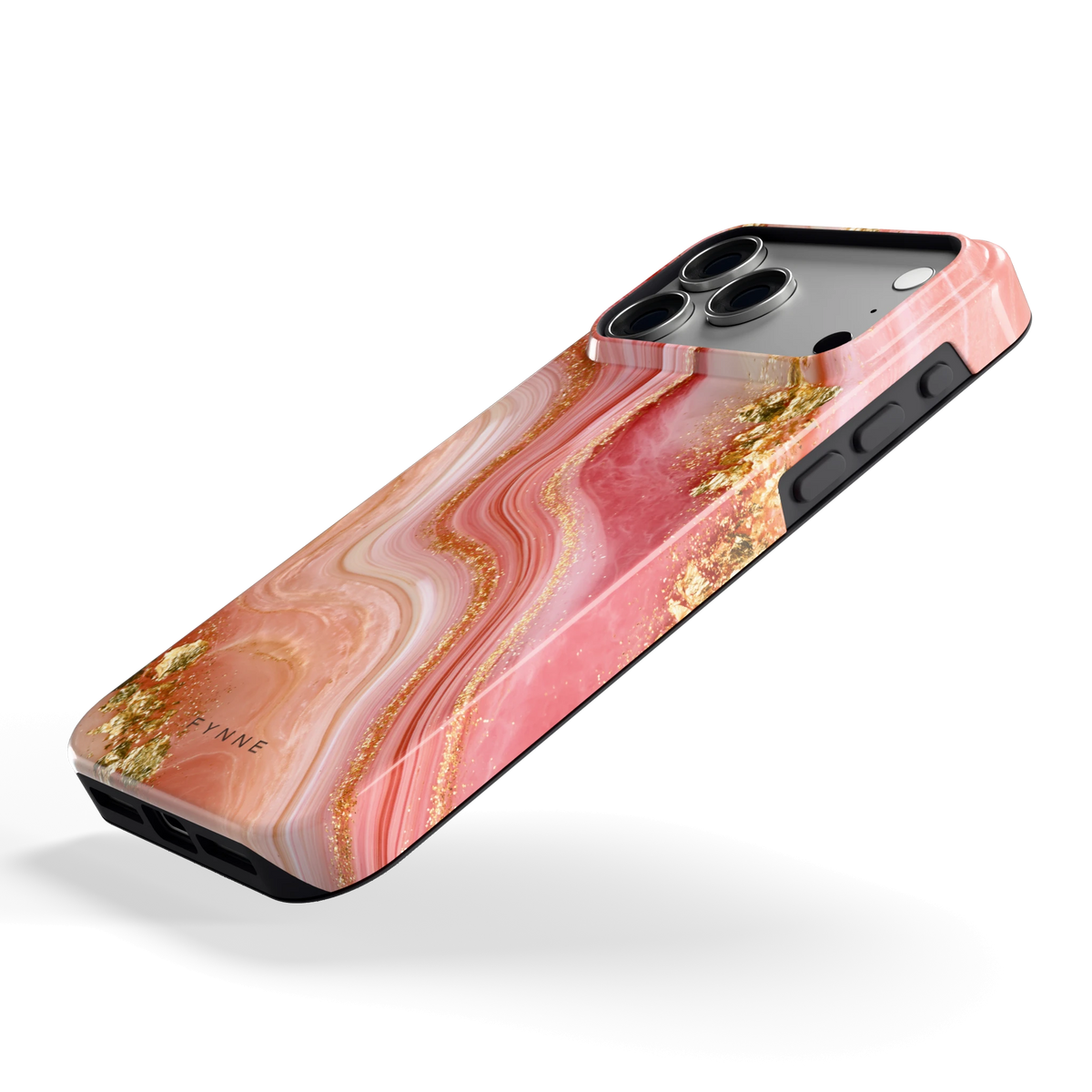 Roségouden Agaat hoesje voor iPhone 18 Pro Max, schuin
