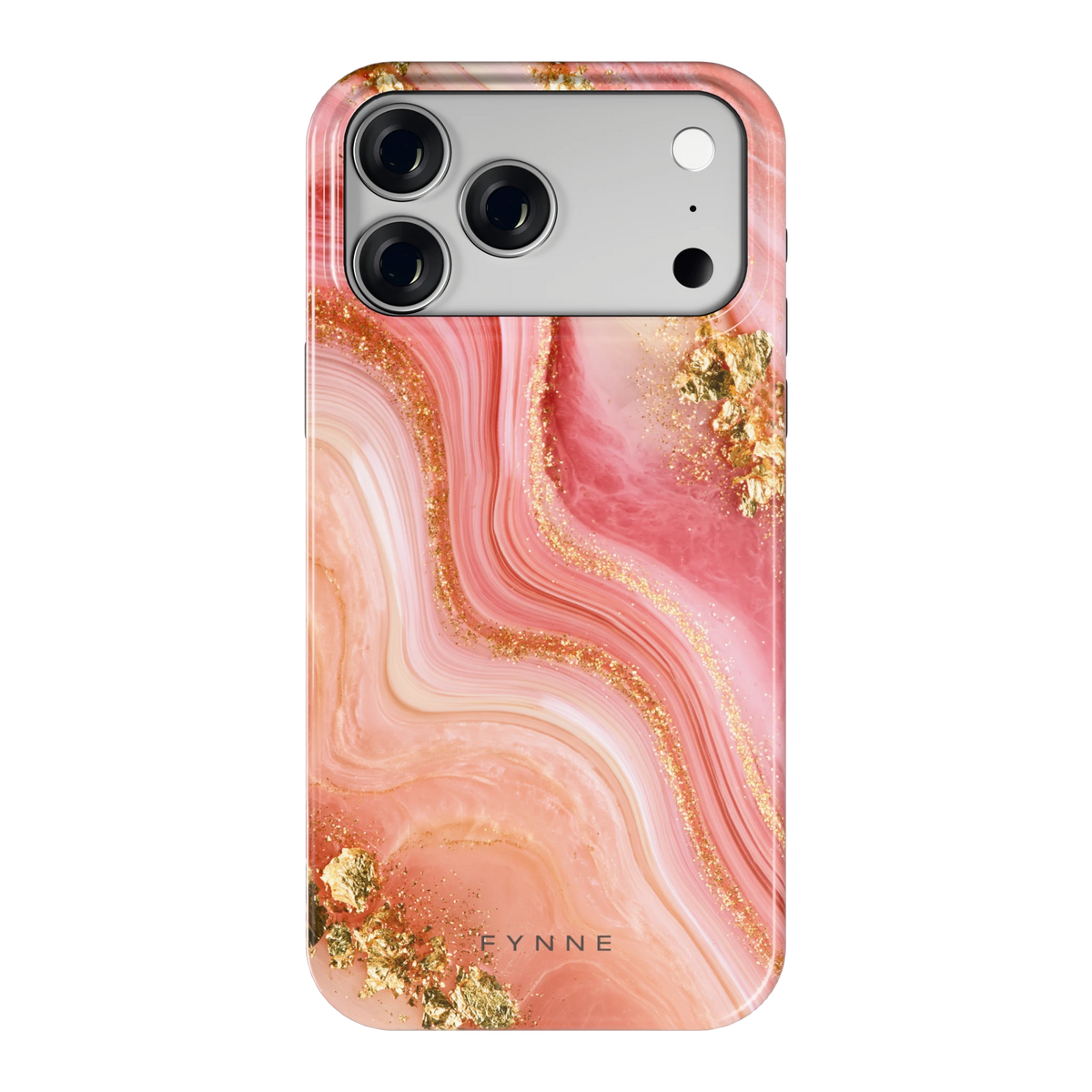 Roségouden Agaat hoesje voor iPhone 18 Pro Max, achterkant