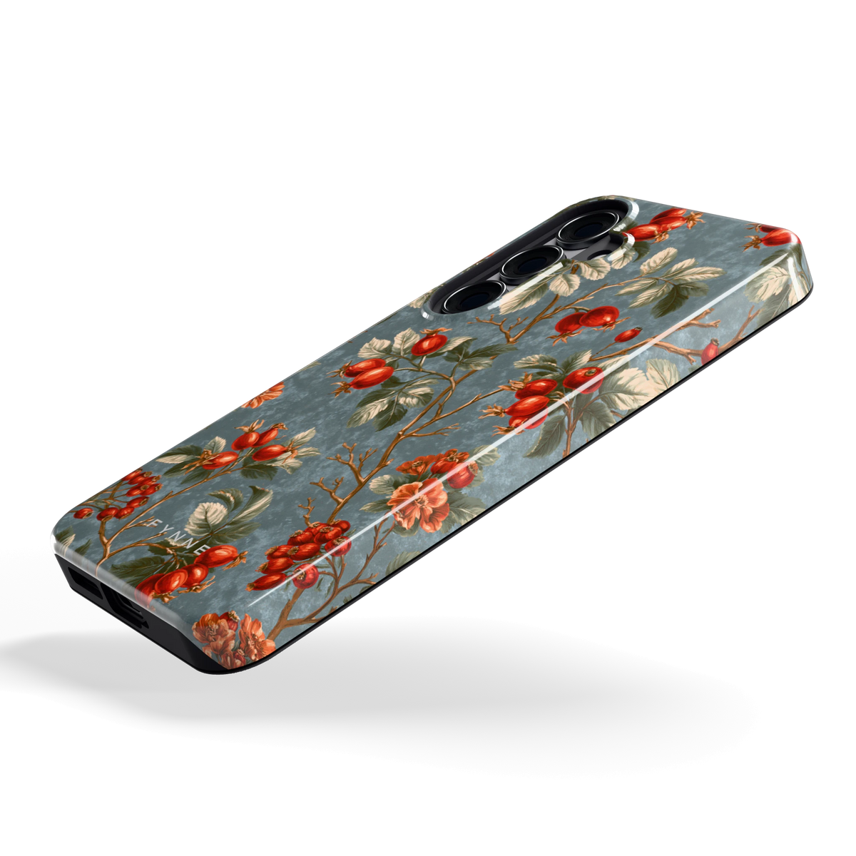 Rozenbottel Takken hoesje voor Galaxy S25, schuin