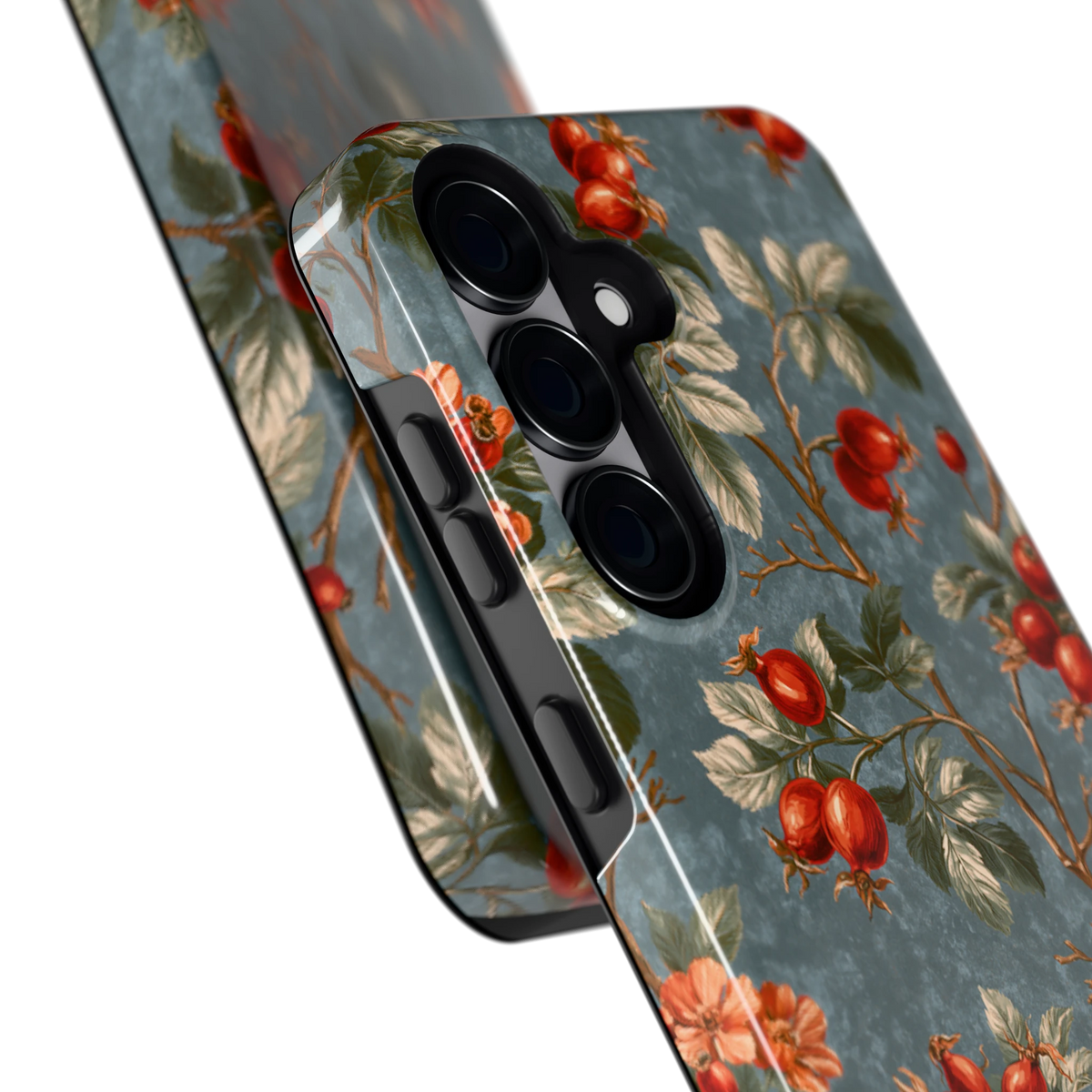 Rozenbottel Takken hoesje voor Galaxy S25, close-up